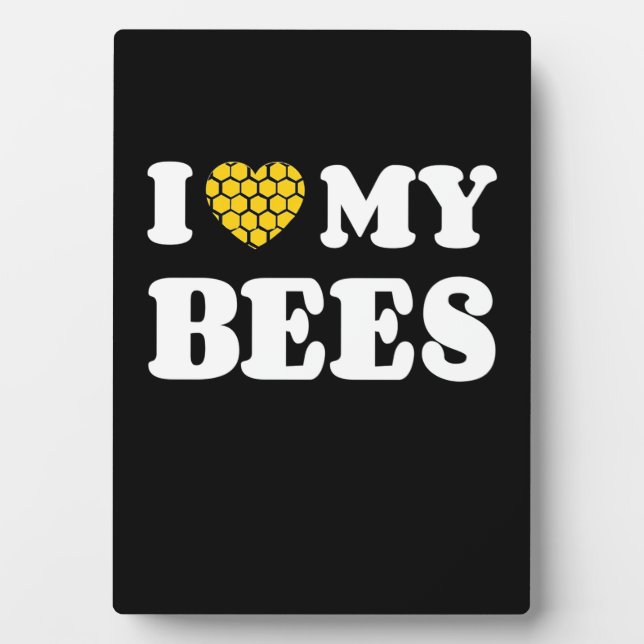 Plaque Photo J'aime mes abeilles (Devant)