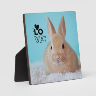 Plaque Photo J'aime mon lapin cadeau photo cadeau pour propriét