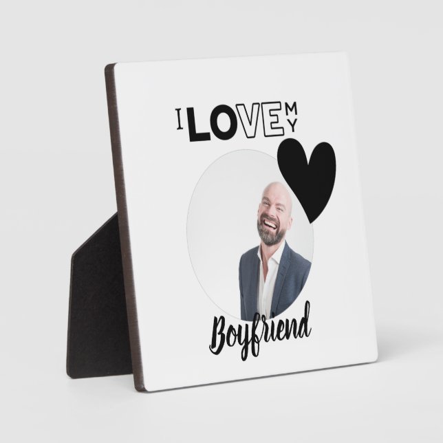 Plaque Photo J'aime mon mari garçon ami papa grand-père frère (Recto)