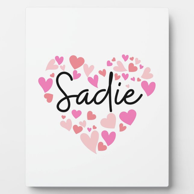 Plaque Photo J'aime Sadie (Devant)