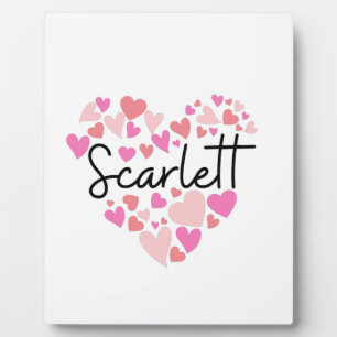 Plaque Photo J'aime Scarlett