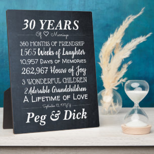 Plaque Photo Jalons de mariage personnalisés à la craie 