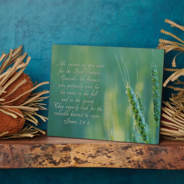 Plaque Photo James 5:6-8 Persévérance Inspiration (Côté)