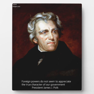 Plaque Photo James K Polk Et Citation