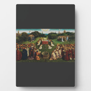 Plaque Photo Jan van Eyck Adoration de l'Agneau mystique Art