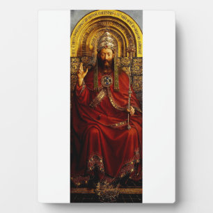 Plaque Photo Jan van Eyck Dieu le Père sur un Trône Beaux-Arts