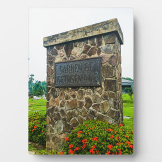 Plaque Photo Jardin de Gethsémané Parc