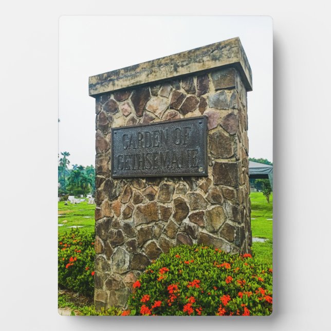 Plaque Photo Jardin de Gethsémané Parc (Devant)
