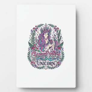 Plaque Photo Jardin de licorne Sorcière de licorne Vêtements co
