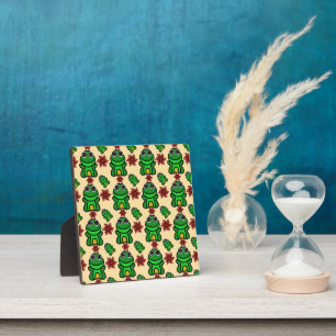 Plaque Photo Jardin Happy Froggy : Grenouille verte mignonne et