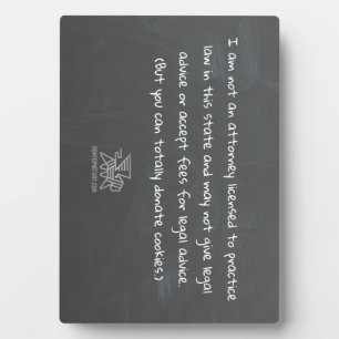Plaque Photo "Je ne suis pas un avocat" Notaire