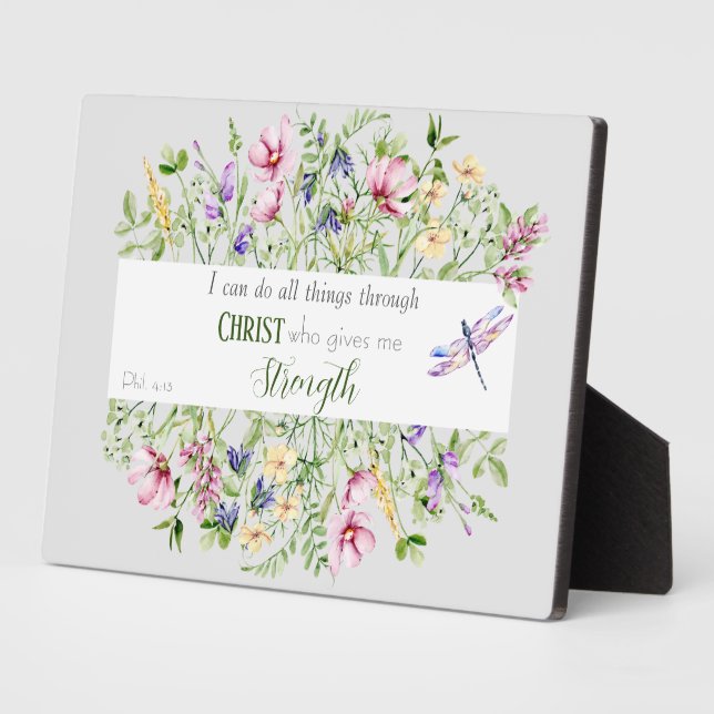 Plaque Photo Je Peux Faire Tout Ce Que La Bible Verse (Côté)