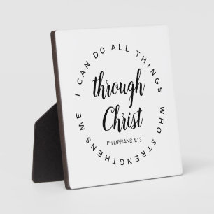 Plaque Photo Je peux faire toutes choses par le verset biblique