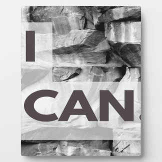 Plaque Photo Je Peux Gris Pierre Rock