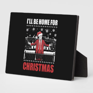 Plaque Photo Je serai à la maison pour Noël Trump 47e président