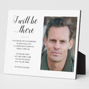 Plaque Photo Je serai là Photo Memorial Chaire Mariage