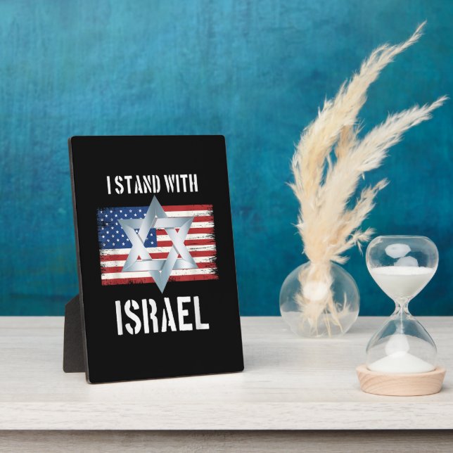 Plaque Photo je suis avec israël (Côté)
