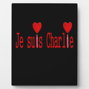 Plaque Photo Je suis charlie