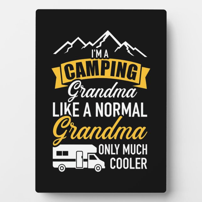 Plaque Photo Je Suis Grand-Mère De Camping (Devant)