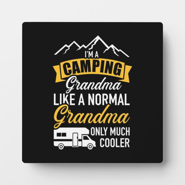 Plaque Photo Je Suis Grand-Mère De Camping (Devant)
