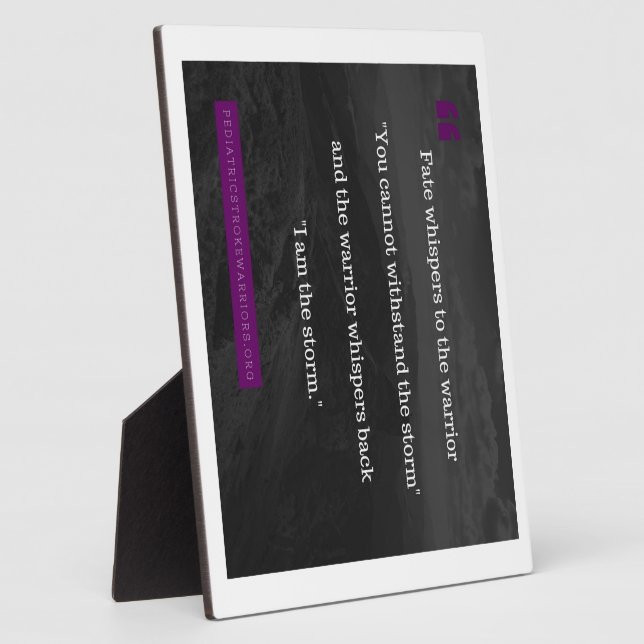 Plaque Photo Je suis la collection Storm (Côté)