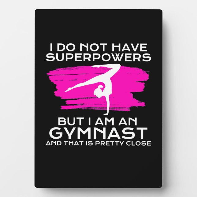 Plaque Photo Je Suis Un Gymnaste Et C'Est Assez Proche (Devant)