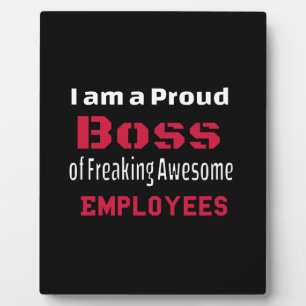 Plaque Photo Je suis un patron fier de Freaking Awesome Employé