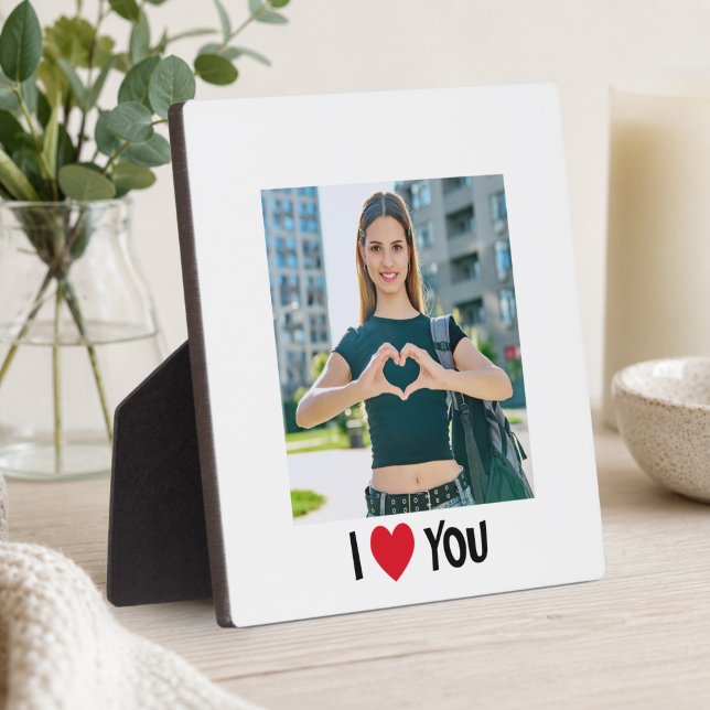 Plaque Photo Je T'Aime (I Love You Photo Plaque)