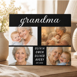 Plaque Photo « Je t'aime Grand-mère » Fête des g