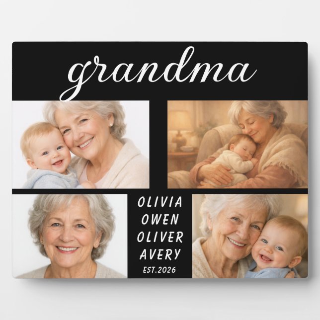 Plaque Photo « Je t'aime Grand-mère » | Fête des g (Devant)