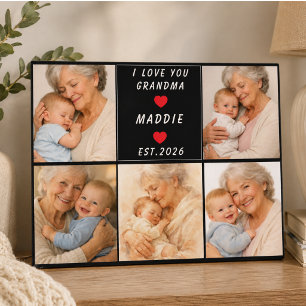Plaque Photo Je t'aime grand-mère Fête des grands-parents