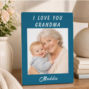 Plaque Photo Je t'aime grand-mère photo Jour des grands-parent