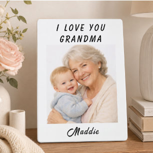 Plaque Photo Je t'aime grand-mère photo Jour des grands-parent