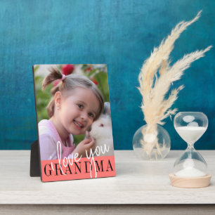 Plaque Photo Je t'aime Grand-mère Photo personnalisée