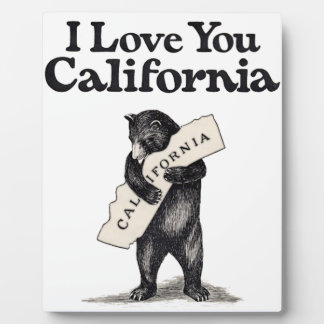 Plaque Photo Je T'Aime Gros Ours En Californie