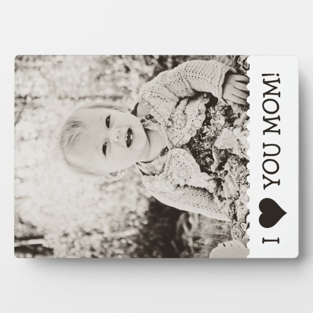 Plaque Photo Je t'aime Maman Personnalisée (Devant)