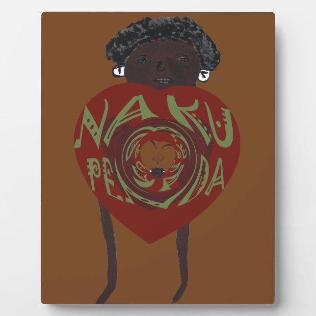 Plaque Photo Je T'Aime ! Nakupenda Sana (Devant)