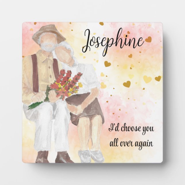 Plaque Photo Je vous choisirais encore et encore pour l'anniver (Devant)