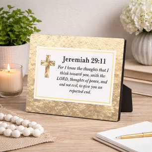 Plaque Photo Jérémie 29:11 Je connais les projets Bible Verset 