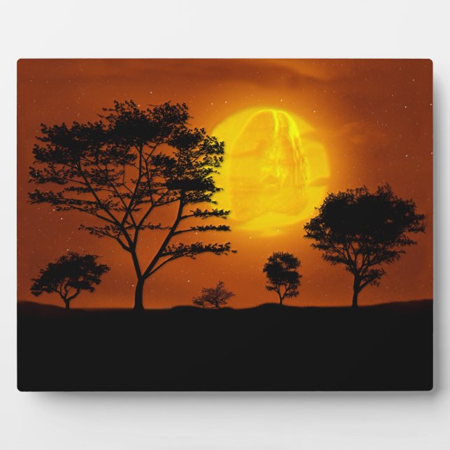 Plaque Photo Jésus Christ Regardant sur la Terre depuis la Lune (Devant)