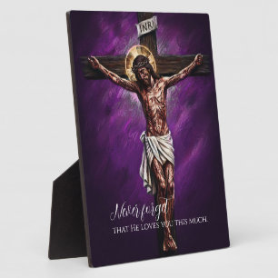 Plaque Photo Jésus Crucifié Est Mort Pour Nous À Cause de Nos P