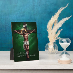 Plaque Photo Jésus Crucifié Est Mort Pour Nous À Cause De Nos P