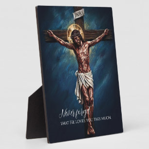 Plaque Photo Jésus Crucifié Est Mort Pour Nous À Cause De Nos P