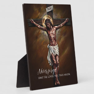Plaque Photo Jésus Crucifié Est Mort Pour Nous À Cause De Nos P
