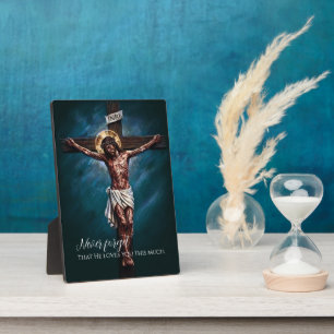 Plaque Photo Jésus Crucifié Est Mort Pour Nous À Cause De Nos P