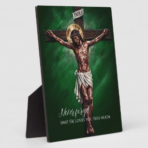 Plaque Photo Jésus Crucifié Est Mort Pour Nous À Cause De Nos P