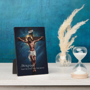 Plaque Photo Jésus Crucifié Est Mort Pour Nous À Cause De Nos P