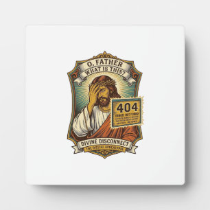 Plaque Photo Jésus drôle Erreur 404 Humour Développeur Web Prog