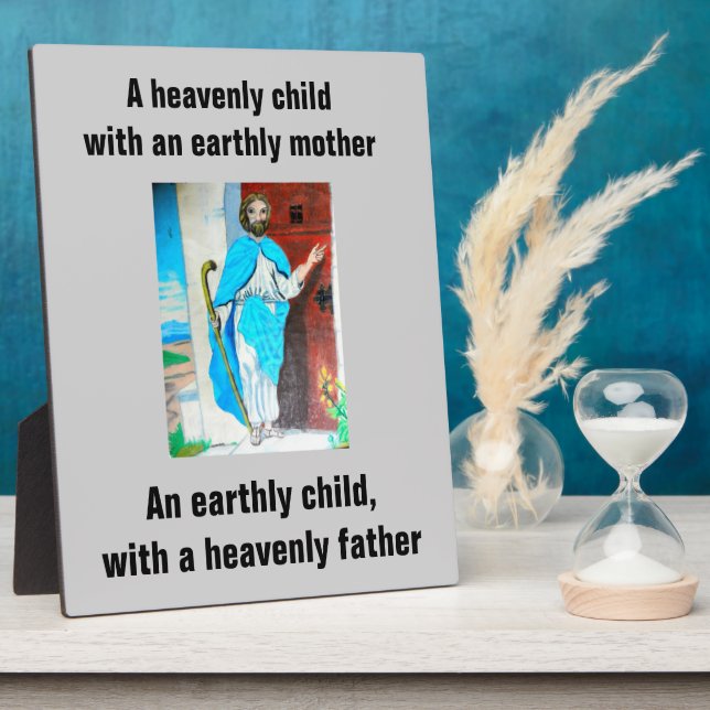 PLAQUE PHOTO JÉSUS ENFANT LOURD (Côté)