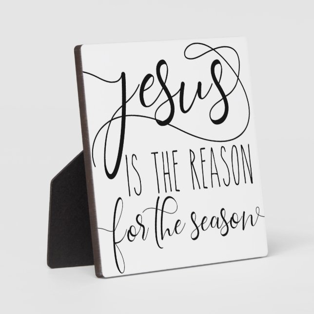 Plaque Photo Jésus est la raison de la saison Noël (Recto)